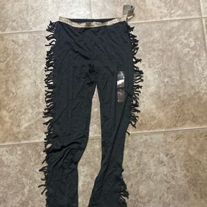 Girls Jessica Simpson fringe leggings